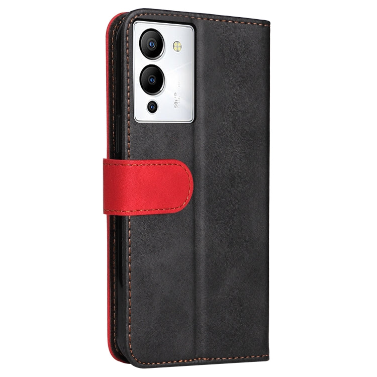 For Infinix Note 12 / G96 Stitching-Color Leather Phone Case