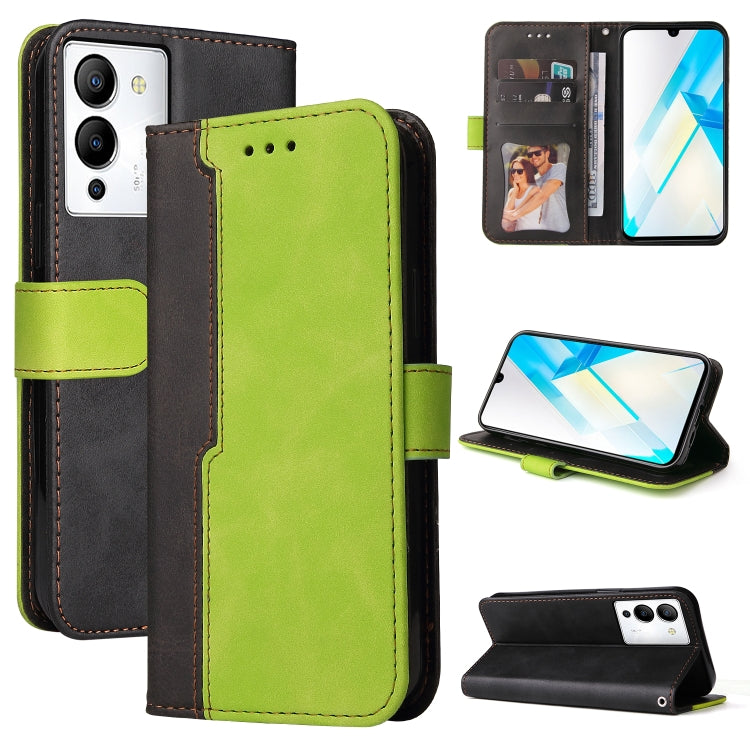 For Infinix Note 12 / G96 Stitching-Color Leather Phone Case