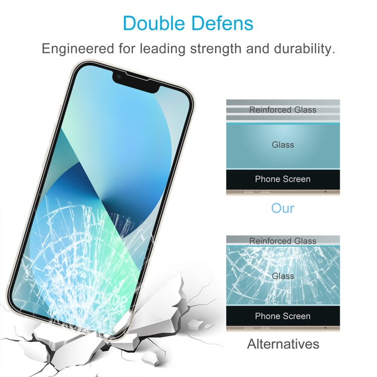 For iPhone 13 mini 2pcs Front And 2pcs Back 9H 2.5D Tempered Glass Film Set