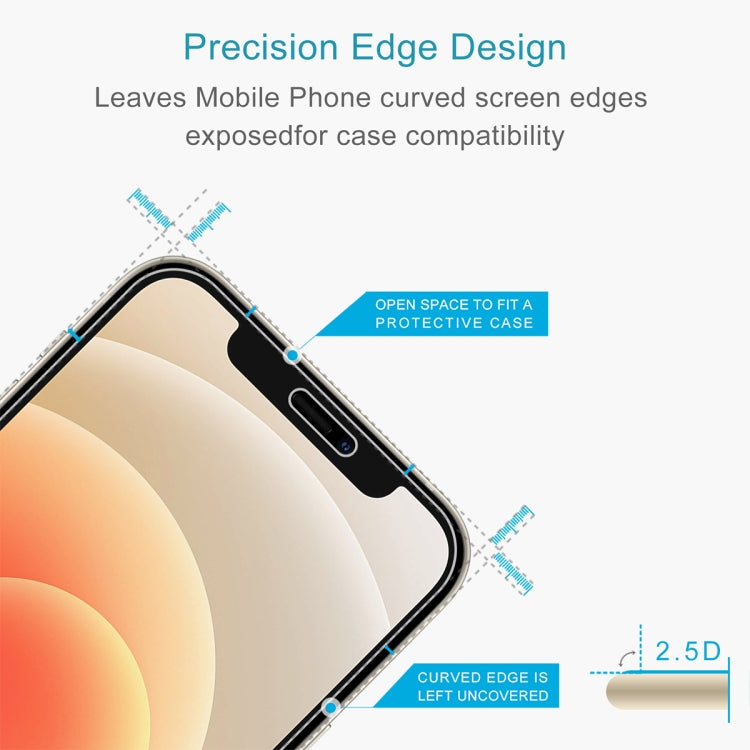 For iPhone 12 2pcs Front And 2pcs Back 9H 2.5D Tempered Glass Film Set