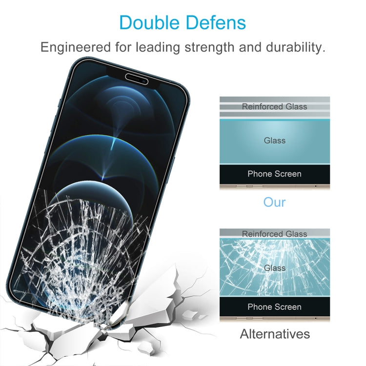For iPhone 12 Pro Max 2pcs Front And 2pcs Back 9H 2.5D Tempered Glass Film Set