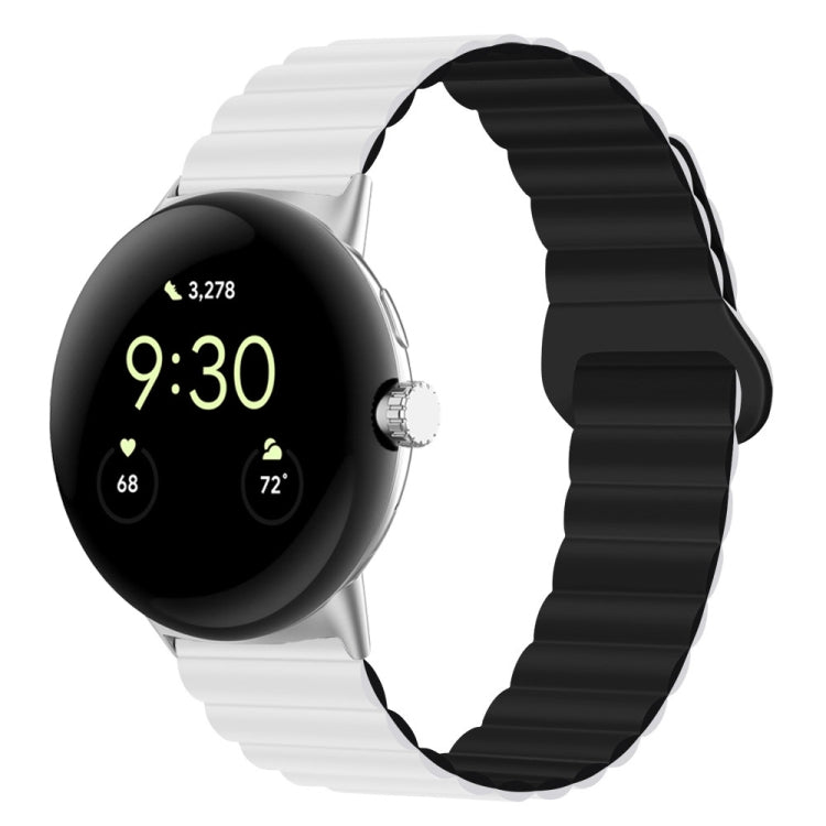 For Google Pixel Watch Reverse Buckle Magnetic Silicone Watch Band