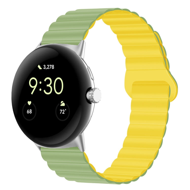 For Google Pixel Watch Reverse Buckle Magnetic Silicone Watch Band