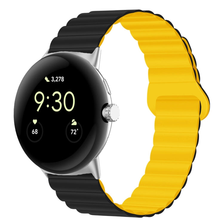 For Google Pixel Watch Reverse Buckle Magnetic Silicone Watch Band