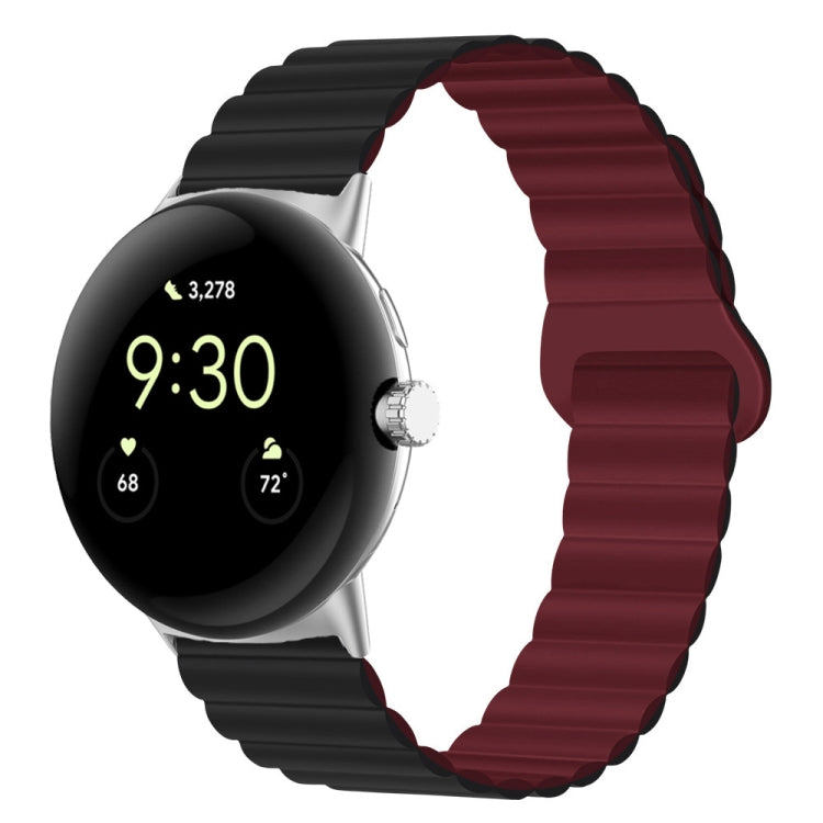 For Google Pixel Watch Reverse Buckle Magnetic Silicone Watch Band