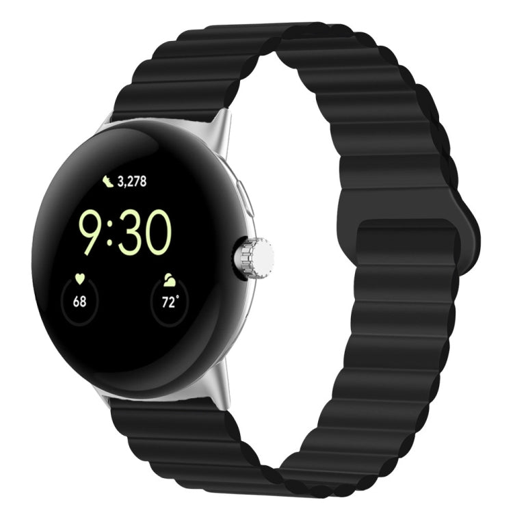 For Google Pixel Watch Reverse Buckle Magnetic Silicone Watch Band