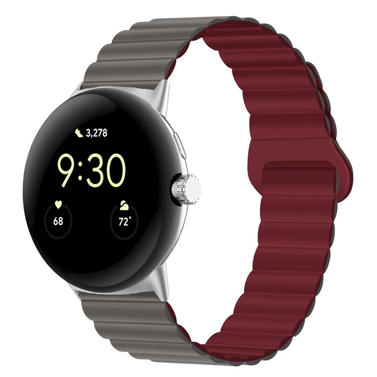 For Google Pixel Watch Reverse Buckle Magnetic Silicone Watch Band