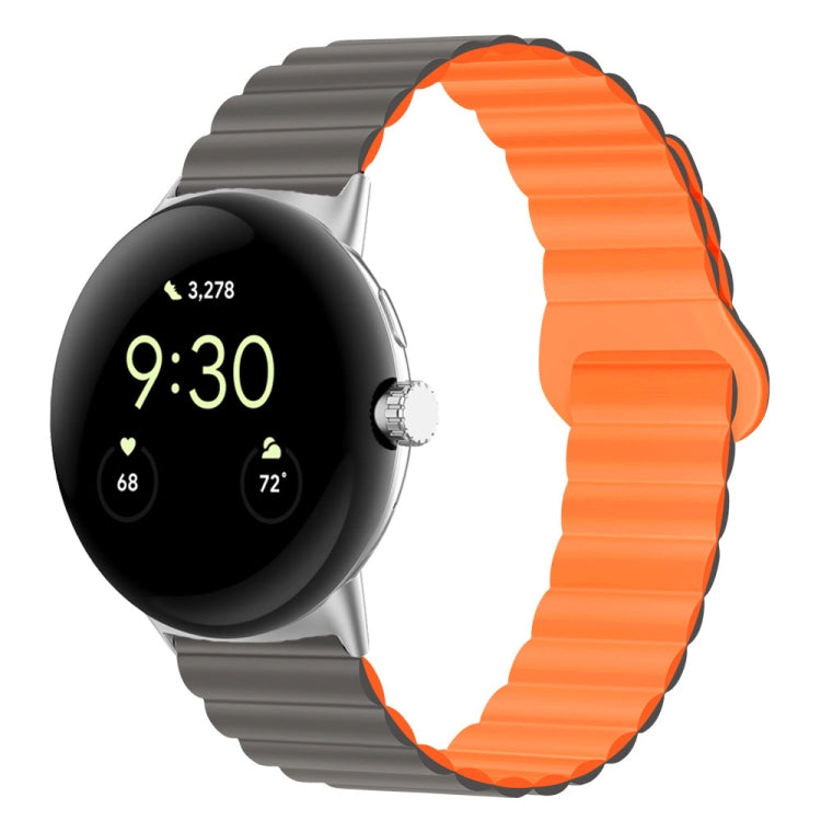 For Google Pixel Watch Reverse Buckle Magnetic Silicone Watch Band