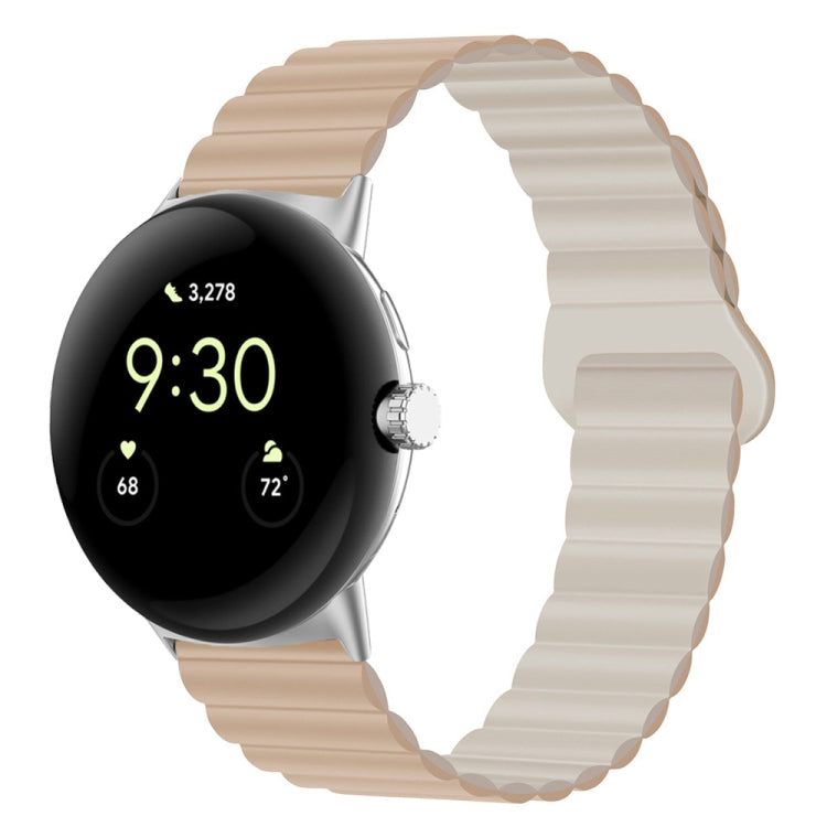 For Google Pixel Watch Reverse Buckle Magnetic Silicone Watch Band