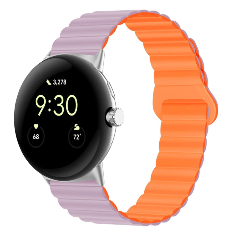 For Google Pixel Watch Reverse Buckle Magnetic Silicone Watch Band
