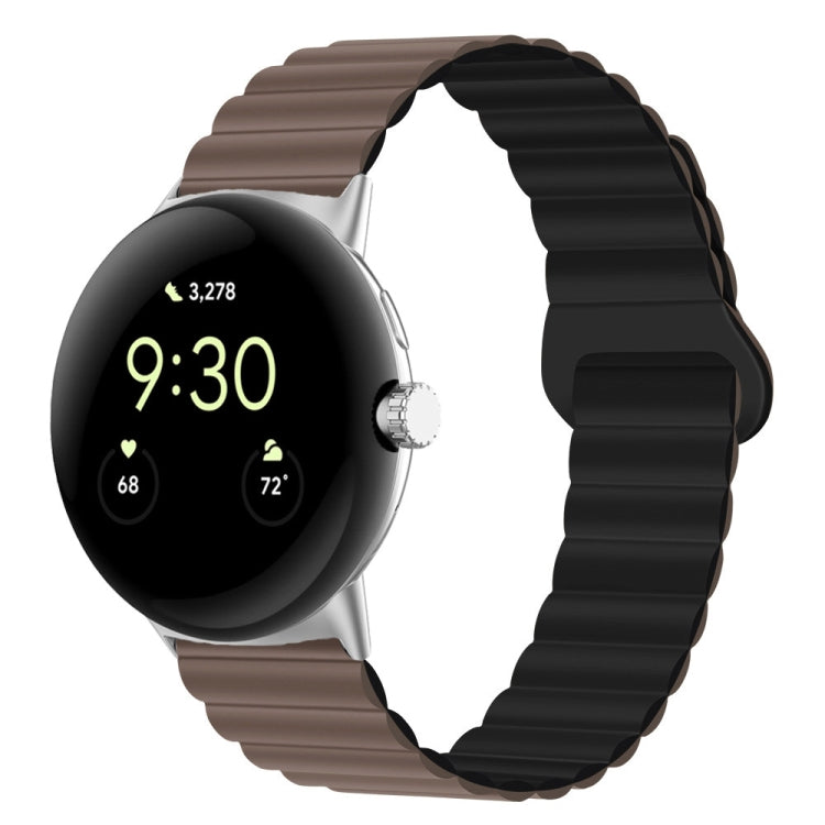 For Google Pixel Watch Reverse Buckle Magnetic Silicone Watch Band