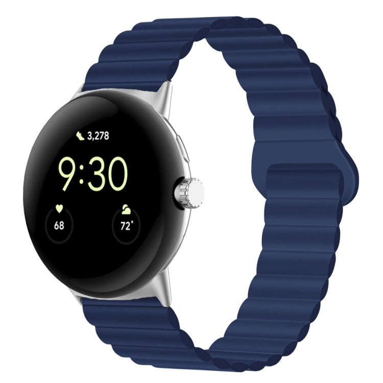 For Google Pixel Watch Reverse Buckle Magnetic Silicone Watch Band
