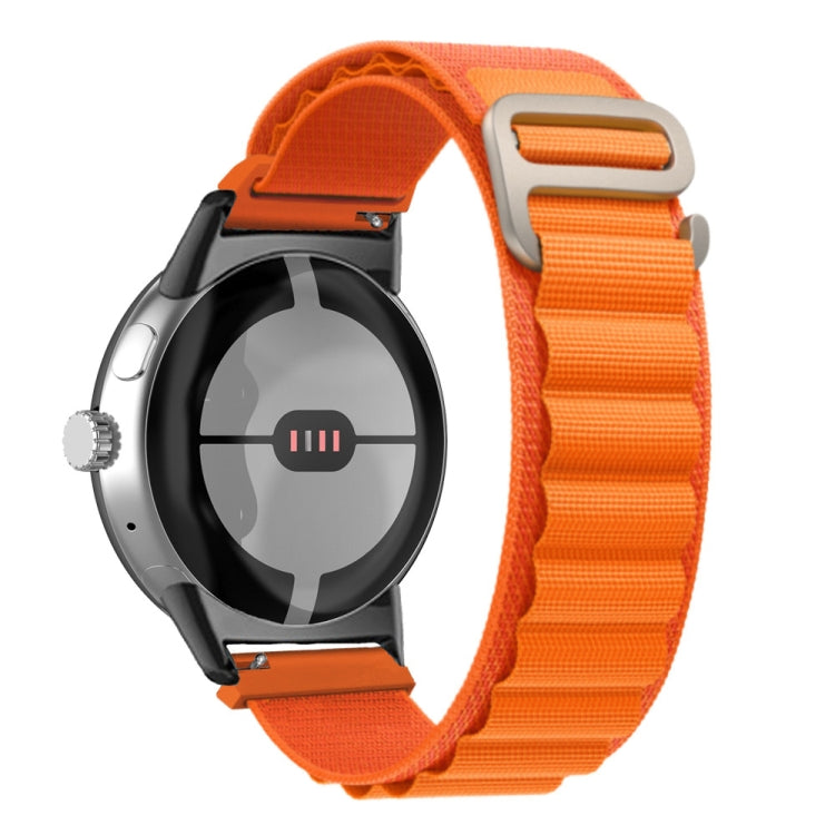 For Google Pixel Watch Nylon Loop Black Connector Watch Band