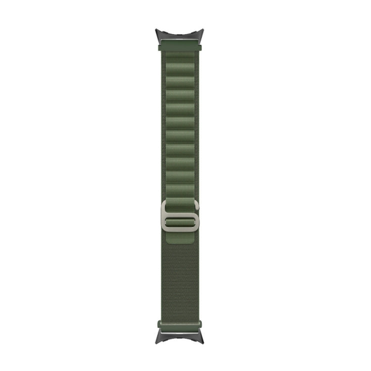For Google Pixel Watch Nylon Loop Black Connector Watch Band