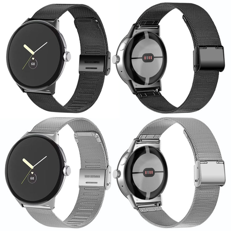 For Google Pixel Watch Milan Buckle Fine Mesh Metal Watch Band