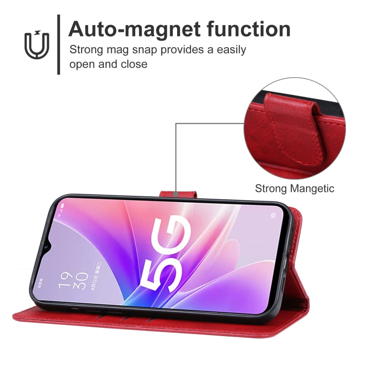 For OPPO A56s Leather Phone Case