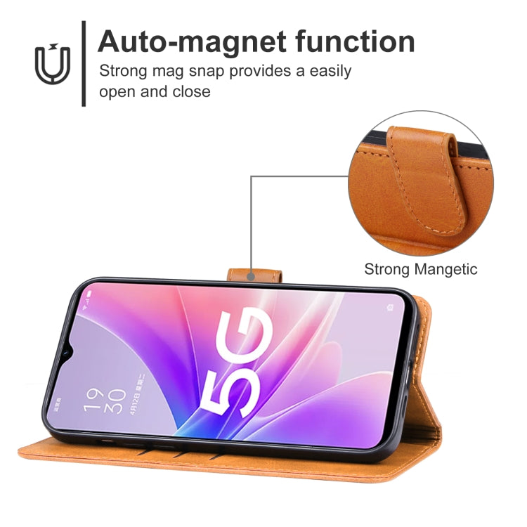 For OPPO A56s Leather Phone Case