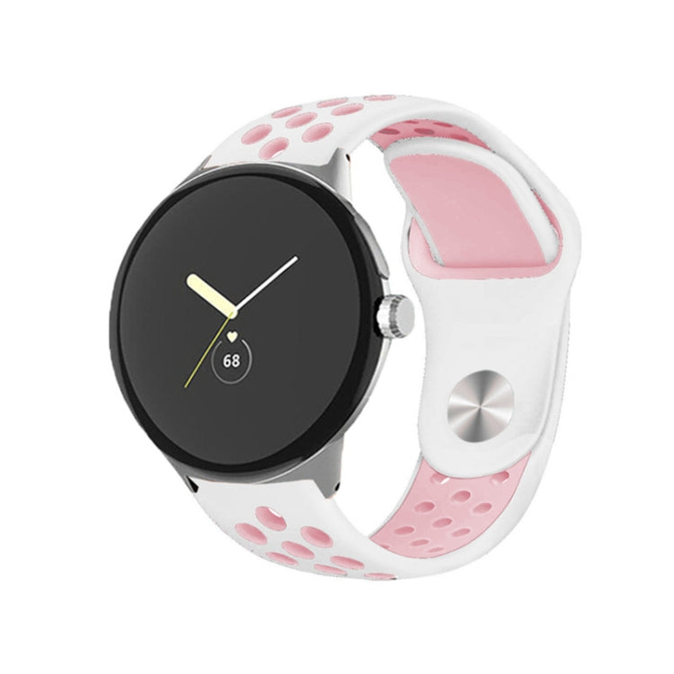 For Google Pixel Watch Two-color Reverse Buckle Silicone Watch Band