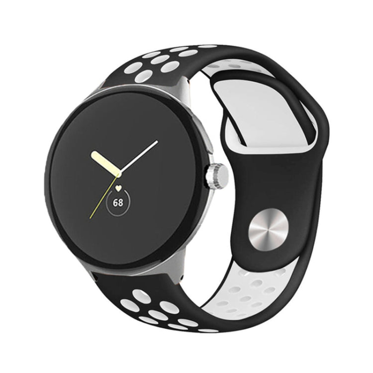 For Google Pixel Watch Two-color Reverse Buckle Silicone Watch Band
