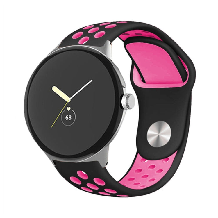 For Google Pixel Watch Two-color Reverse Buckle Silicone Watch Band