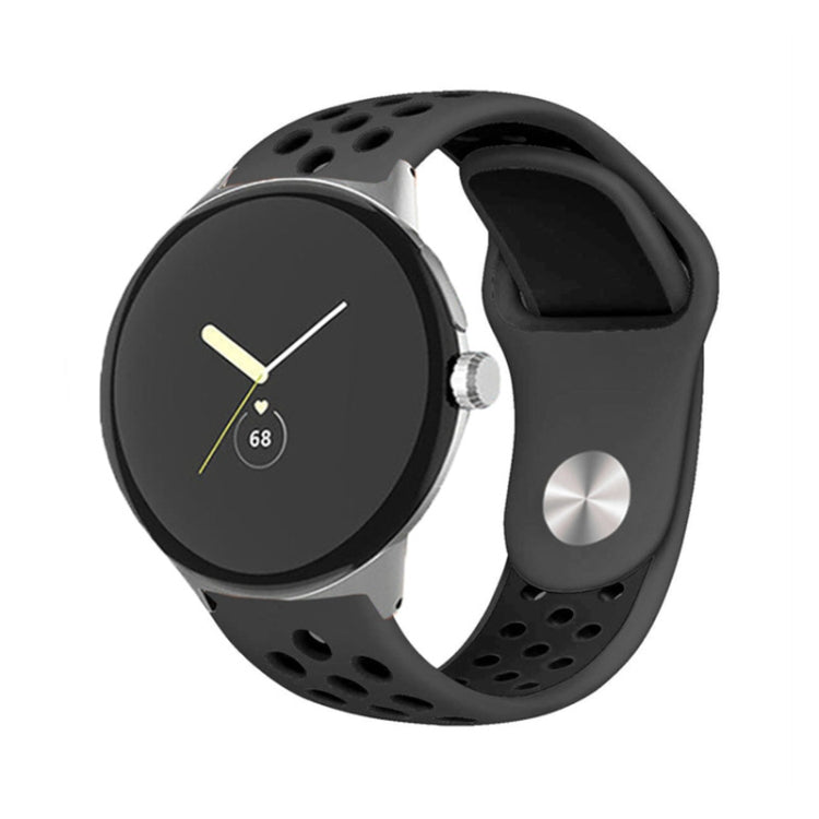 For Google Pixel Watch Two-color Reverse Buckle Silicone Watch Band