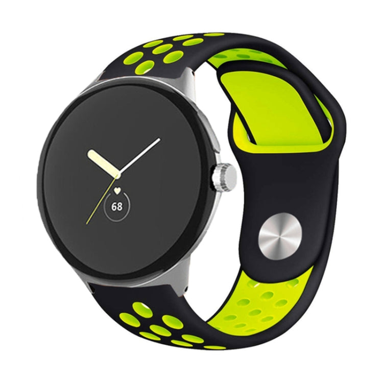 For Google Pixel Watch Two-color Reverse Buckle Silicone Watch Band