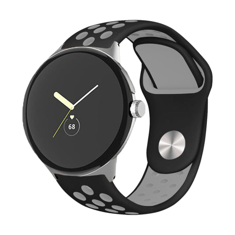 For Google Pixel Watch Two-color Reverse Buckle Silicone Watch Band