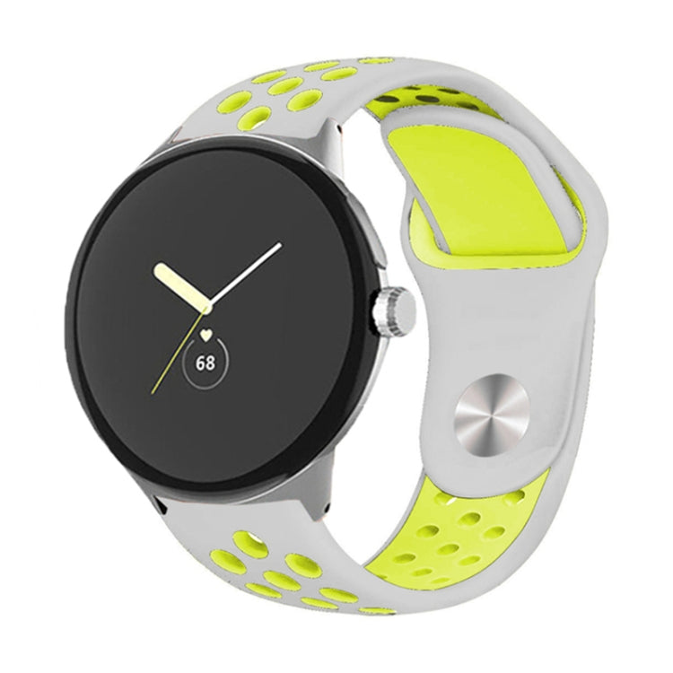 For Google Pixel Watch Two-color Reverse Buckle Silicone Watch Band