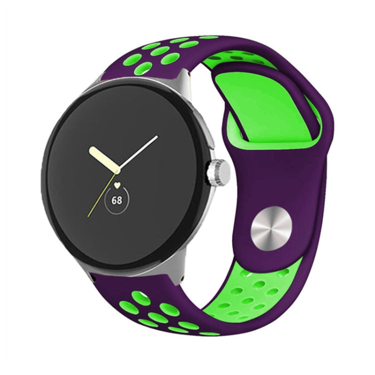 For Google Pixel Watch Two-color Reverse Buckle Silicone Watch Band