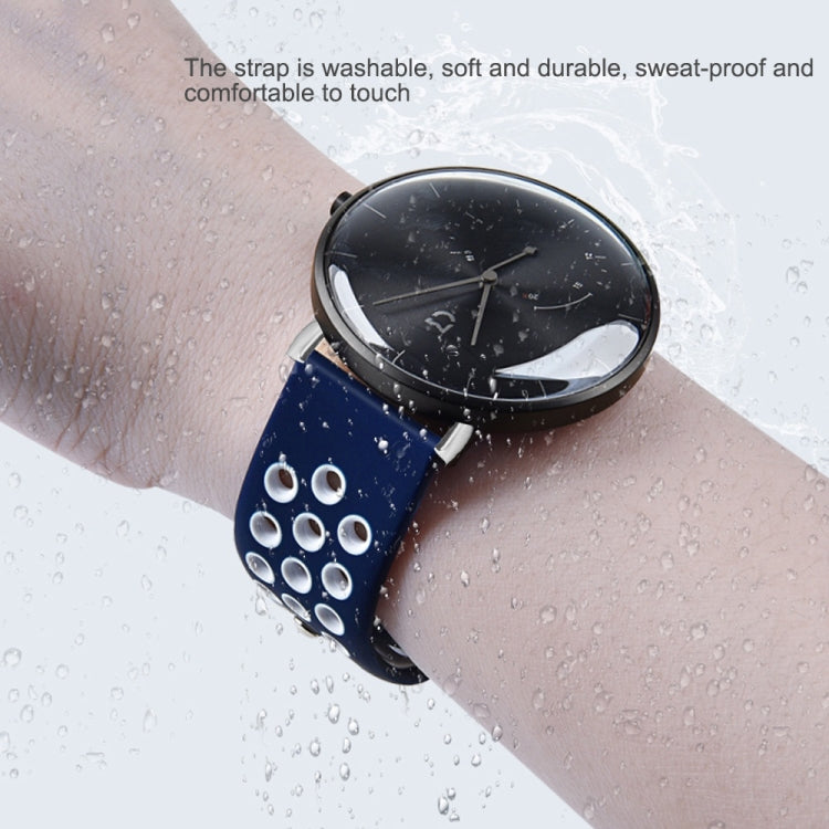 For Google Pixel Watch Two-color Reverse Buckle Silicone Watch Band