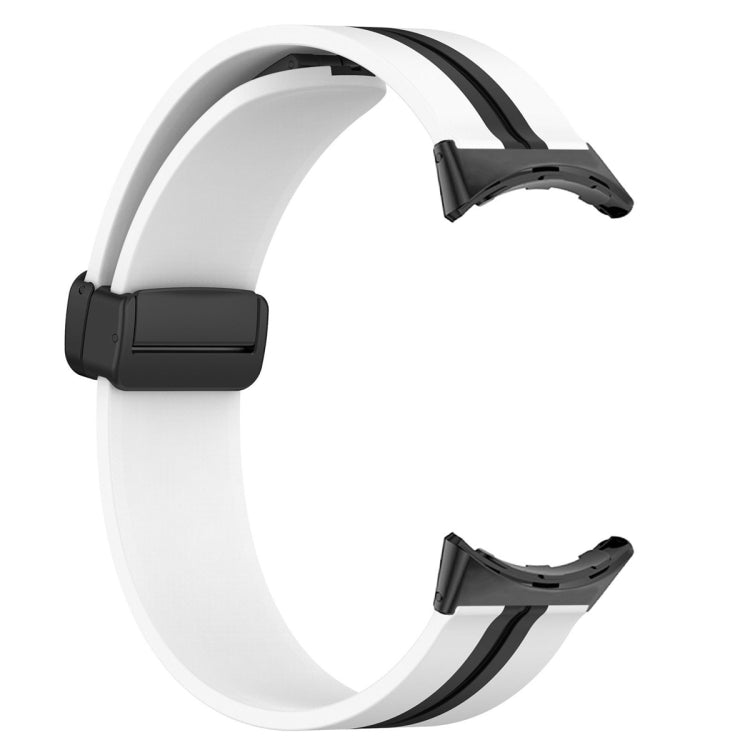 For Google Pixel Watch Two-color Folding Buckle Silicone Watch Band