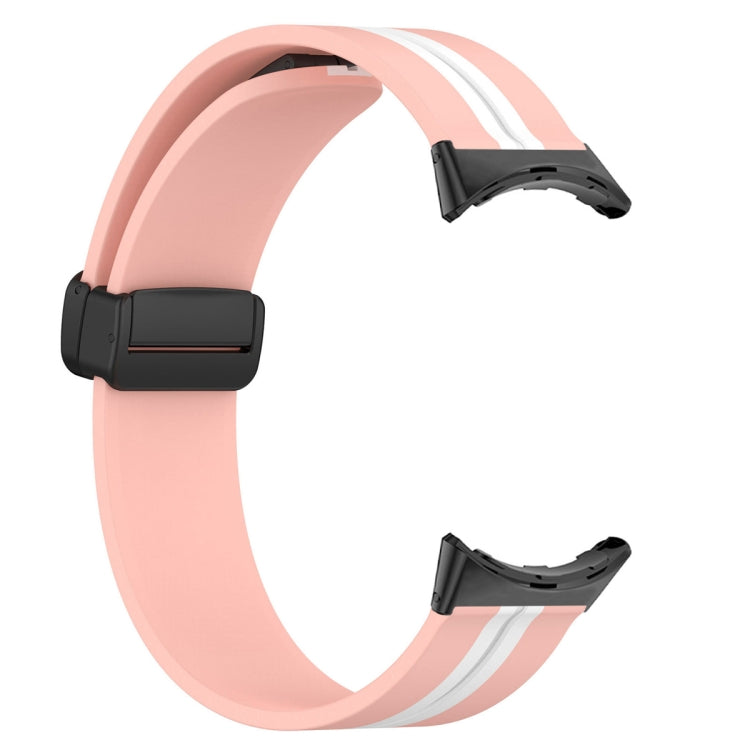 For Google Pixel Watch Two-color Folding Buckle Silicone Watch Band