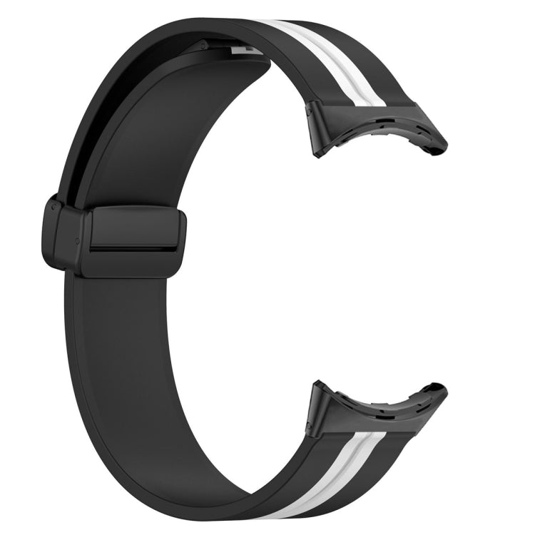 For Google Pixel Watch Two-color Folding Buckle Silicone Watch Band
