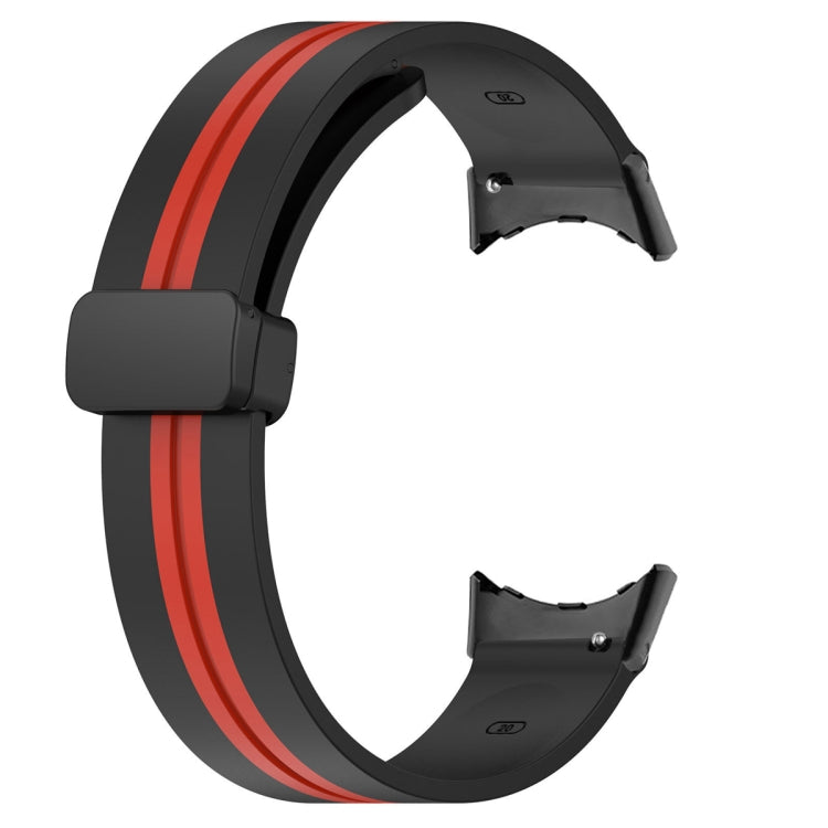 For Google Pixel Watch Two-color Folding Buckle Silicone Watch Band
