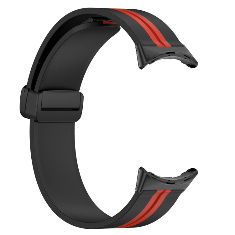 For Google Pixel Watch Two-color Folding Buckle Silicone Watch Band