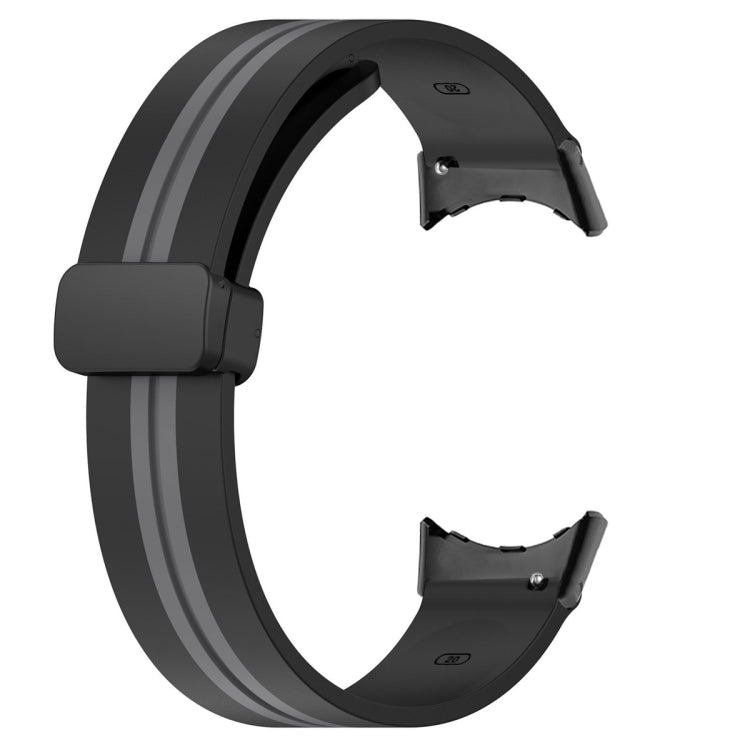 For Google Pixel Watch Two-color Folding Buckle Silicone Watch Band