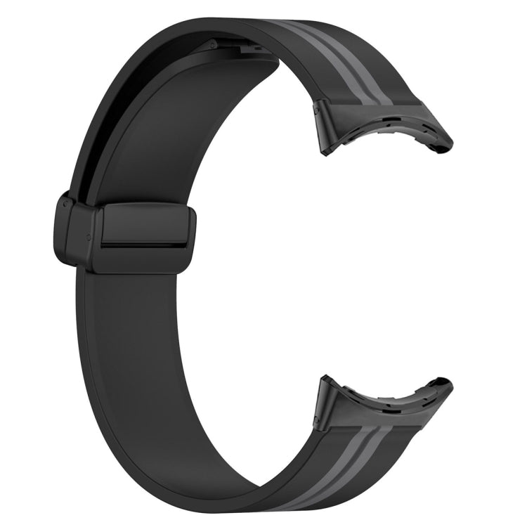 For Google Pixel Watch Two-color Folding Buckle Silicone Watch Band