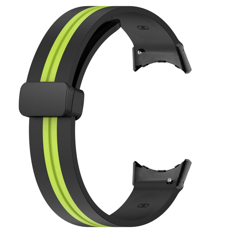 For Google Pixel Watch Two-color Folding Buckle Silicone Watch Band