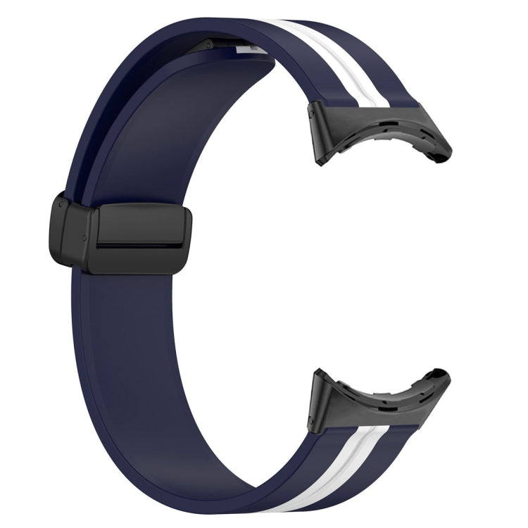 For Google Pixel Watch Two-color Folding Buckle Silicone Watch Band