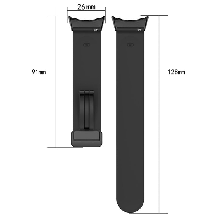 For Google Pixel Watch Two-color Folding Buckle Silicone Watch Band