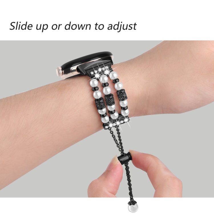 For Google Pixel Watch Pearl Half Bracelet Watch Band