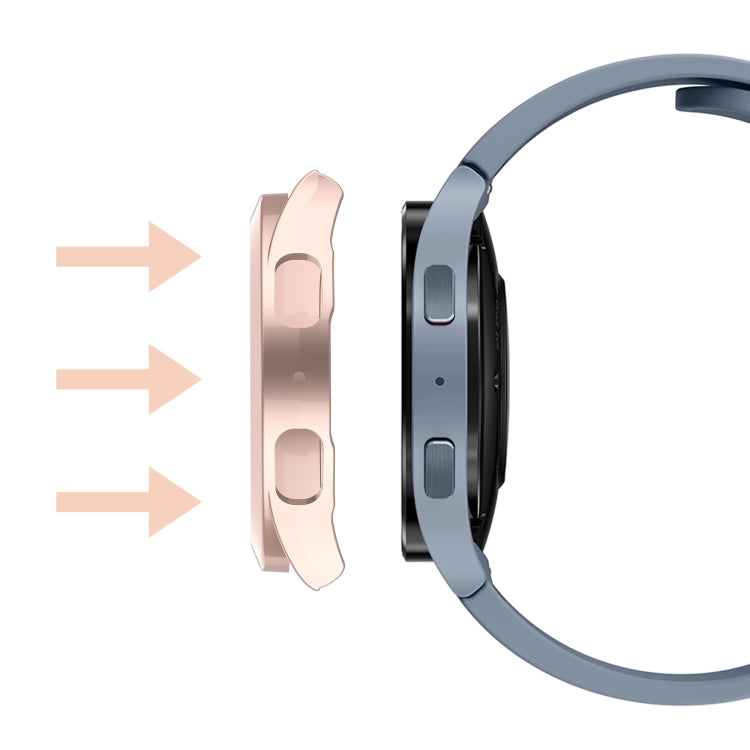 For Samsung Galaxy Watch5 / Watch4  44mm PC + Tempered Glass Film Waterproof Watch Case