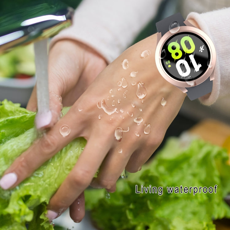 For Samsung Galaxy Watch5 / Watch4  44mm PC + Tempered Glass Film Waterproof Watch Case