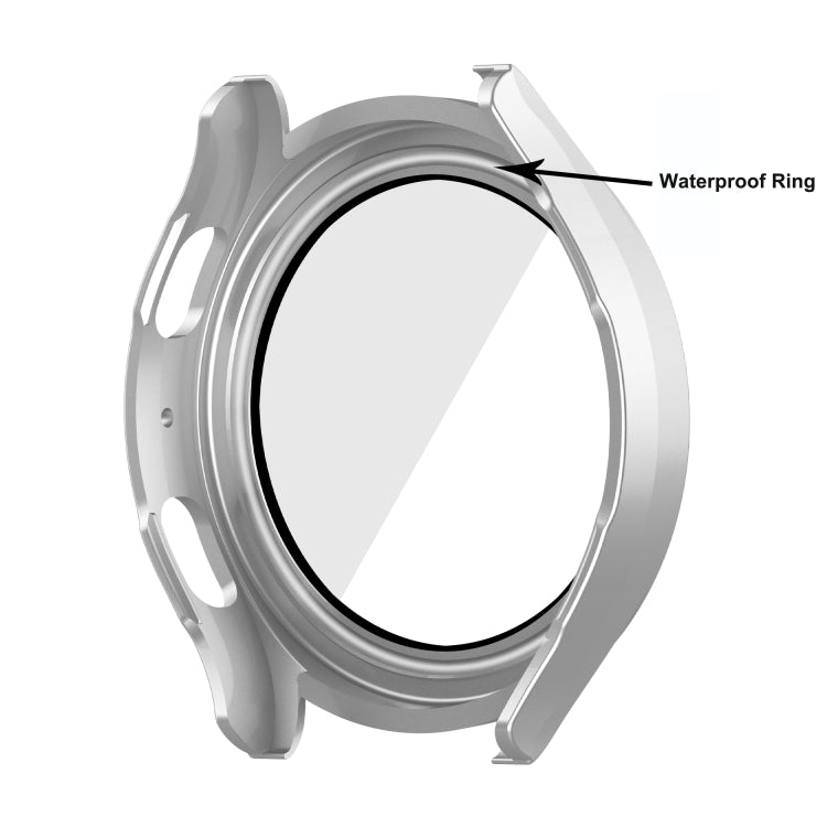 For Samsung Galaxy Watch5 / Watch4  44mm PC + Tempered Glass Film Waterproof Watch Case