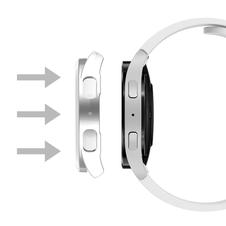 For Samsung Galaxy Watch5 / Watch4  44mm PC + Tempered Glass Film Waterproof Watch Case