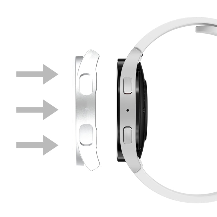 For Samsung Galaxy Watch5 / Watch4  44mm PC + Tempered Glass Film Waterproof Watch Case