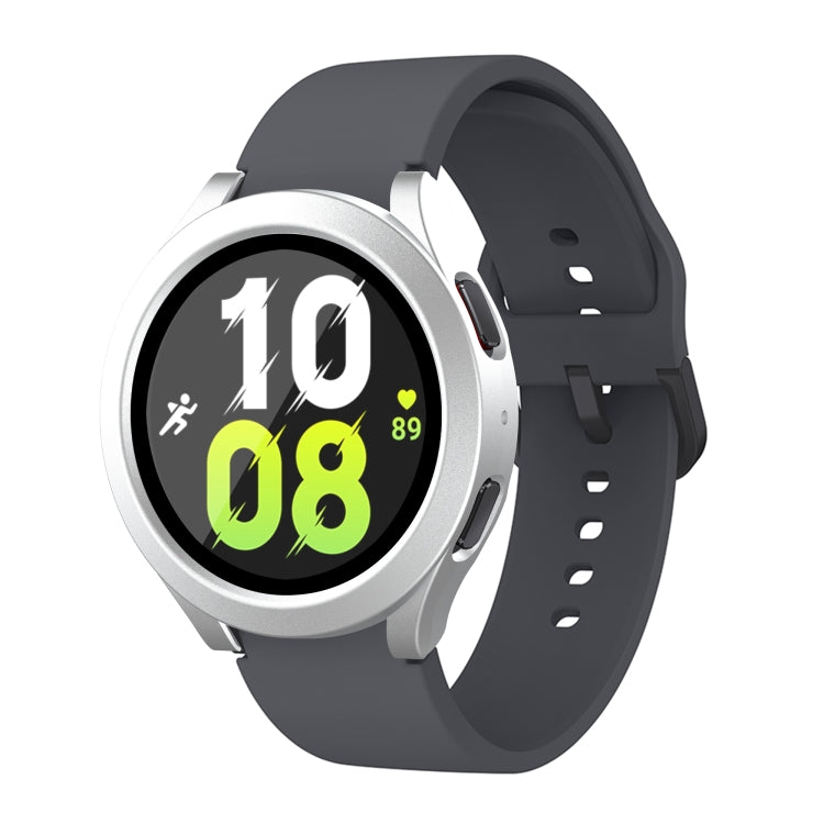 For Samsung Galaxy Watch5 / Watch4  44mm PC + Tempered Glass Film Waterproof Watch Case