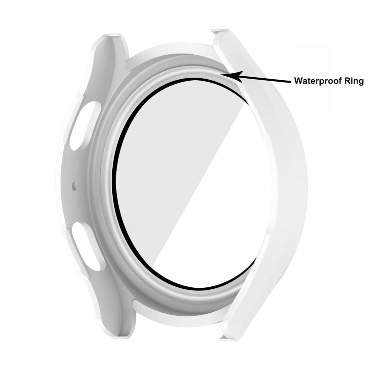 For Samsung Galaxy Watch5 / Watch4  44mm PC + Tempered Glass Film Waterproof Watch Case