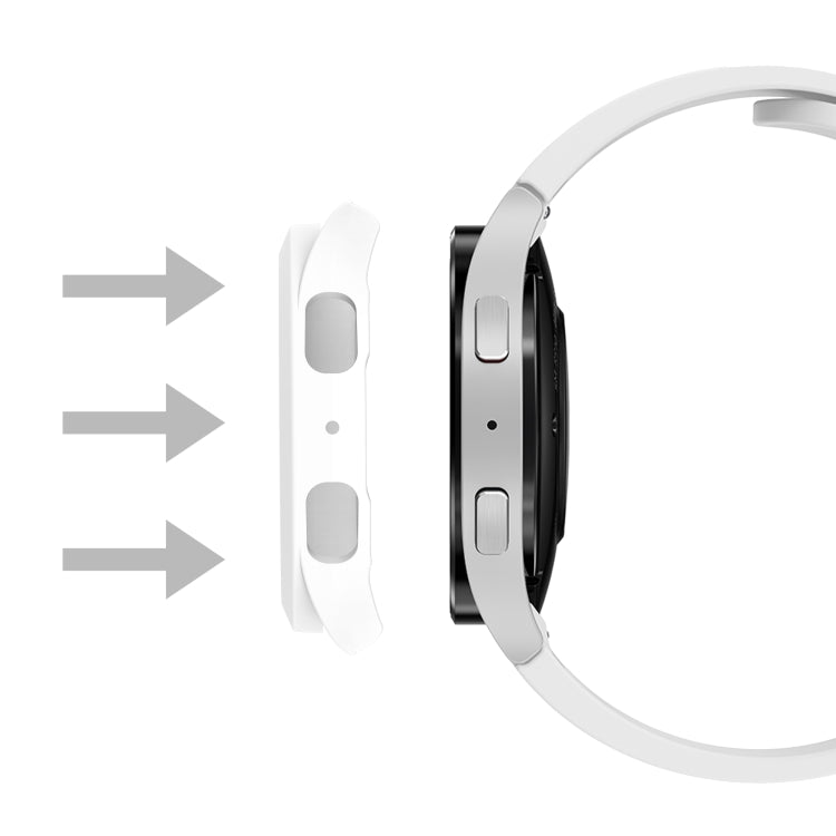 For Samsung Galaxy Watch5 / Watch4  44mm PC + Tempered Glass Film Waterproof Watch Case