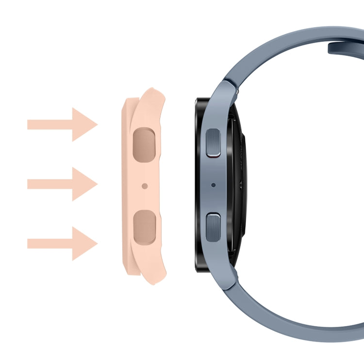 For Samsung Galaxy Watch5 / Watch4  44mm PC + Tempered Glass Film Waterproof Watch Case